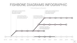 深紫色鱼骨PPT信息图表6