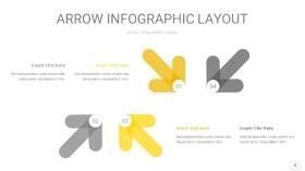 灰黄色箭头PPT信息图表8
