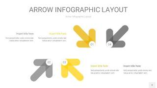 灰黄色箭头PPT信息图表8