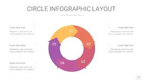 粉黄色圆形PPT信息图14