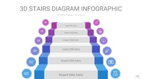 渐变紫蓝色3D阶梯PPT图表28