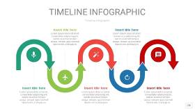 红蓝绿色时间轴PPT信息图24
