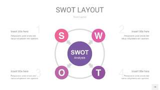 粉色SWOT图表PPT14