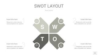 灰色SWOT图表PPT23