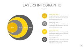 灰黄色3D分层PPT信息图45