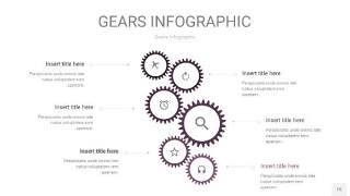 紫色齿轮PPT信息图15