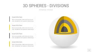 灰黄色3D球体切割PPT信息图2