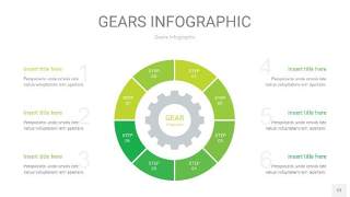 嫩绿色齿轮PPT信息图12