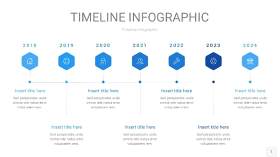 天蓝色时间轴PPT信息图1