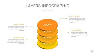 黄色3D分层PPT信息图19