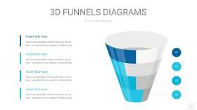 宝石蓝3D漏斗PPT信息图表7