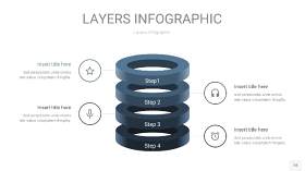 深天蓝色3D分层PPT信息图18