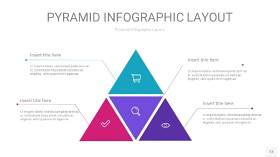 渐变紫色3D金字塔PPT信息图表13