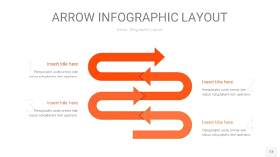 橘红色箭头PPT信息图表13