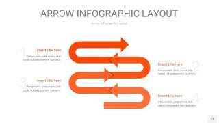 橘红色箭头PPT信息图表13