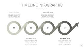 灰色时间轴PPT信息图19