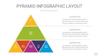 彩色3D金字塔PPT信息图表15