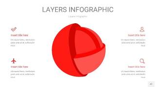 红色3D分层PPT信息图43
