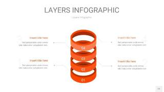 橘红色3D分层PPT信息图21