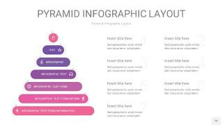 粉紫色3D金字塔PPT信息图表10