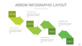浅绿色箭头PPT信息图表6