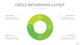 浅绿色圆形PPT信息图13