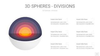 紫黄色3D球体切割PPT信息图1