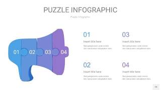 蓝紫色拼图PPT图表28