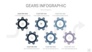 深天蓝色齿轮PPT信息图8
