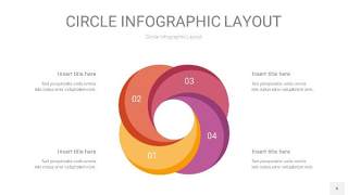 粉黄色圆形PPT信息图6