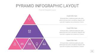 粉紫色3D金字塔PPT信息图表15