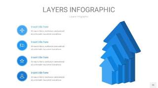 蓝色3D分层PPT信息图35