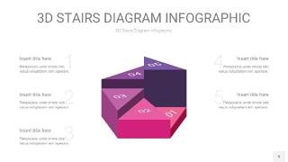 渐变粉紫色3D阶梯PPT图表8