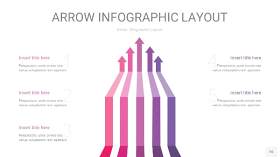 粉紫色箭头PPT信息图表16