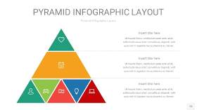 红绿色3D金字塔PPT信息图表15