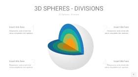 彩色3D球体切割PPT信息图5