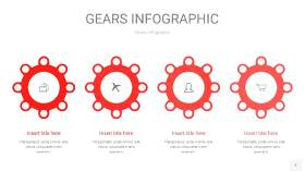 红色齿轮PPT信息图7