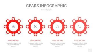 红色齿轮PPT信息图7