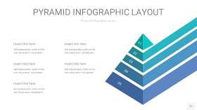 天蓝绿3D金字塔PPT信息图表21