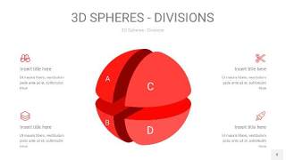 红色3D球体切割PPT信息图8