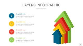 四色3D分层PPT信息图35