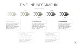 灰色时间轴PPT信息图8