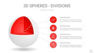 红色3D球体切割PPT信息图6