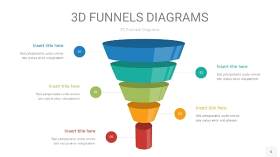 彩色3D漏斗PPT信息图表6