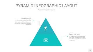 天蓝绿3D金字塔PPT信息图表16