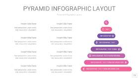 粉紫色3D金字塔PPT信息图表11