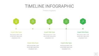浅绿色时间轴PPT信息图2