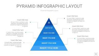浅蓝色3D金字塔PPT信息图表20