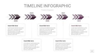 渐变紫色时间轴PPT信息图8
