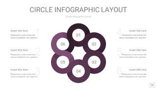 深紫色圆形PPT信息图10